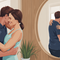 AI Generated Cover: realistic image showing a classy couple hugging in